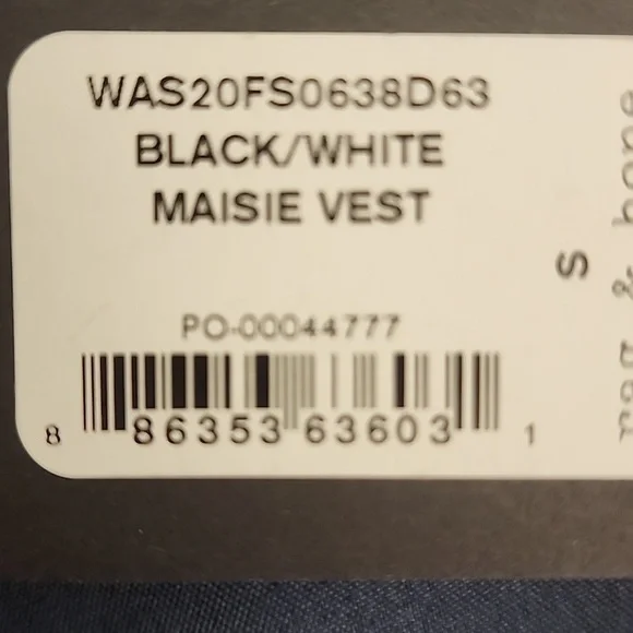 Rag & Bone Monochrome Geometric Knit Vest Size Small petite. NWT - Picture 4 of 6